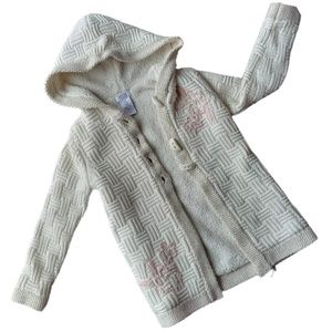 MISS MONA MOUSE Beige Fleece Lined Knit Hoodie